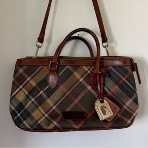 Plaid Brown DOONEY & BOURKE Leather Handbag